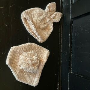 Cream crocheted baby Easter bunny hat and pants NWOT photography
